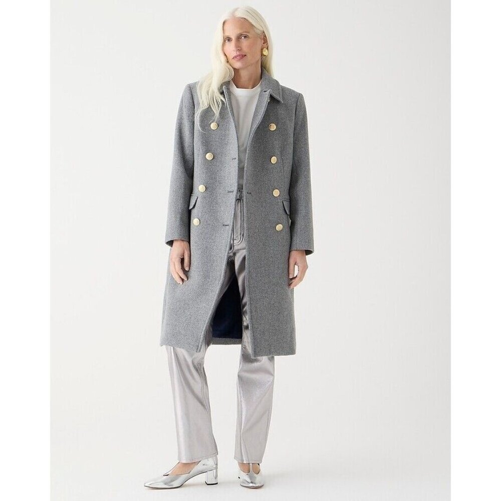 NWT J.Crew Warwick Topcoat in Heather Cement Italian Stadium-cloth Wool Blend 0